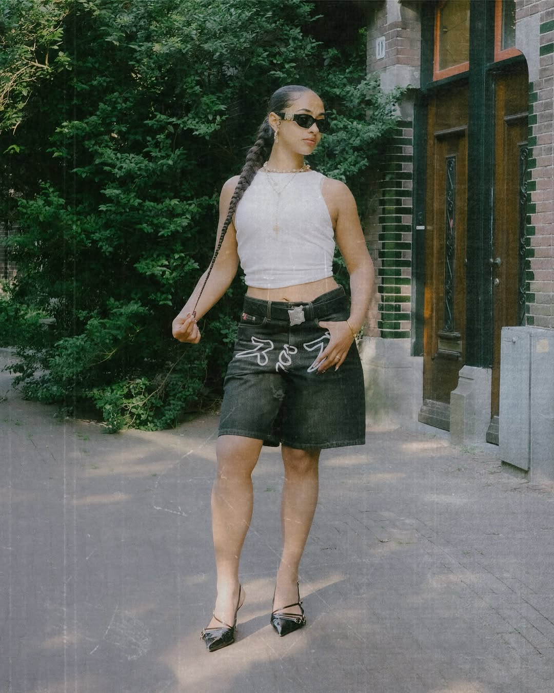 Kross kata Denim Shorts | Washed Black