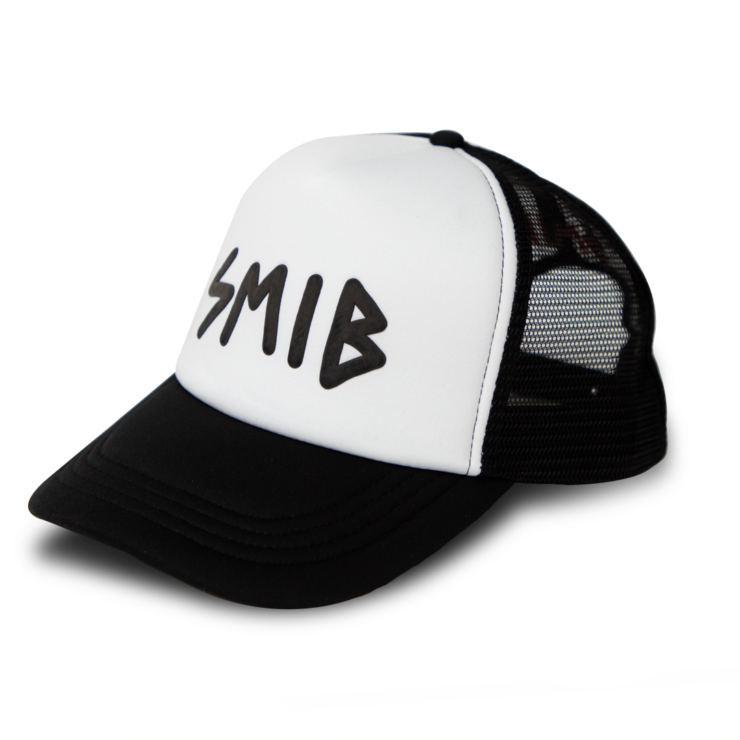 Smib Script Trucker Cap | Black