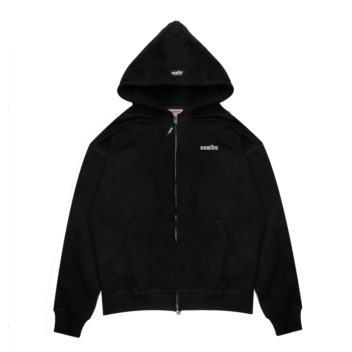 Tiny Ol' Sumibu Zip-Hoodie | Black - White