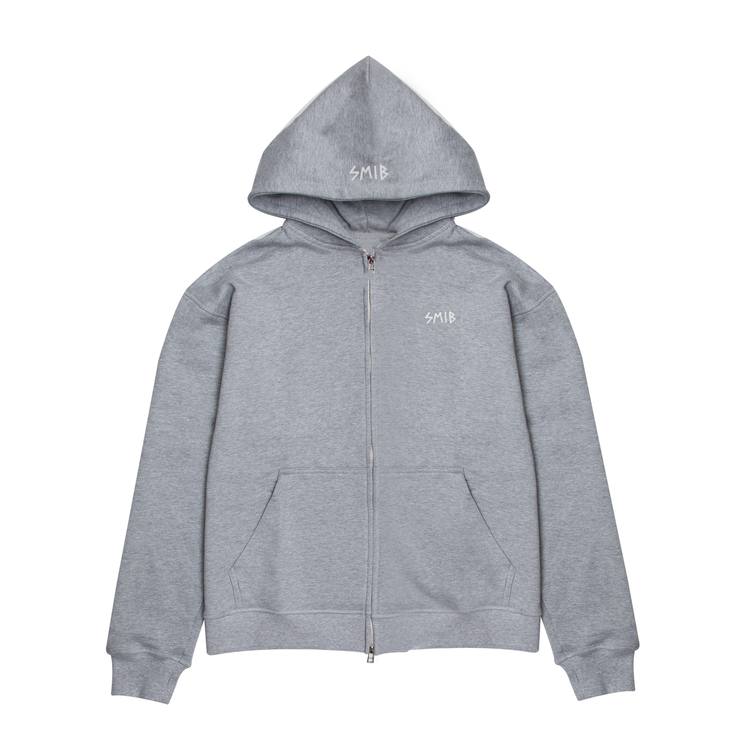Tiny Ol' Smib Zip Hoodie | Grey Melange
