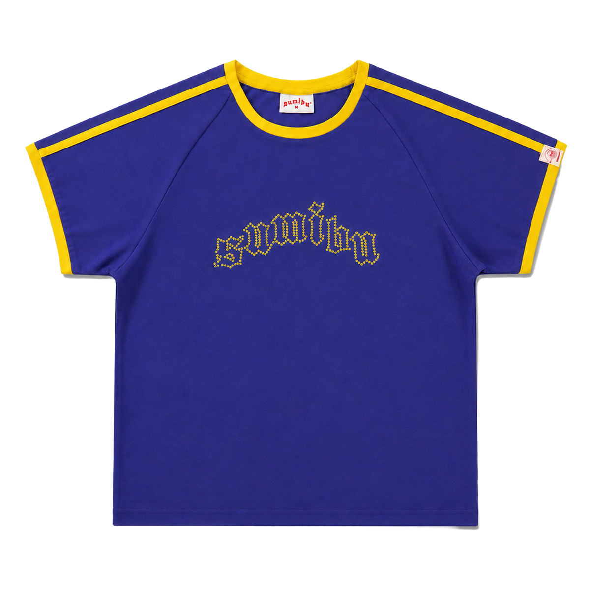On Froze Cropped Ringer Tee | Dushi Blue - Yellow