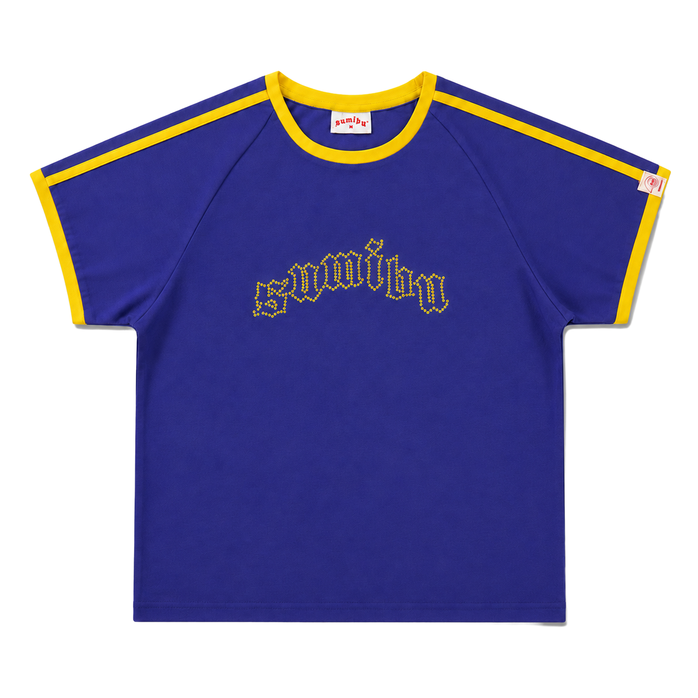 On Froze Cropped Ringer Tee | Dushi Blue - Yellow