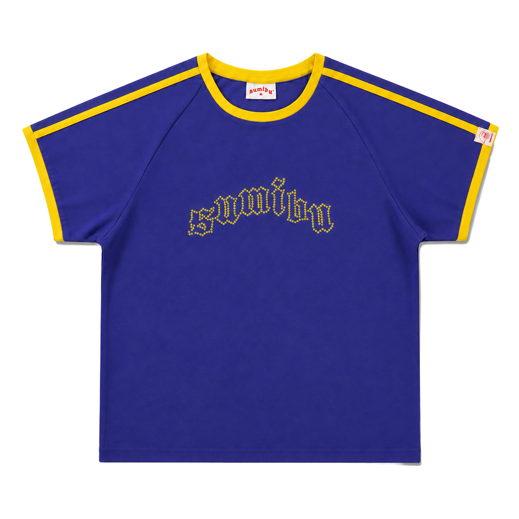 On Froze Cropped Ringer Tee | Dushi Blue - Yellow