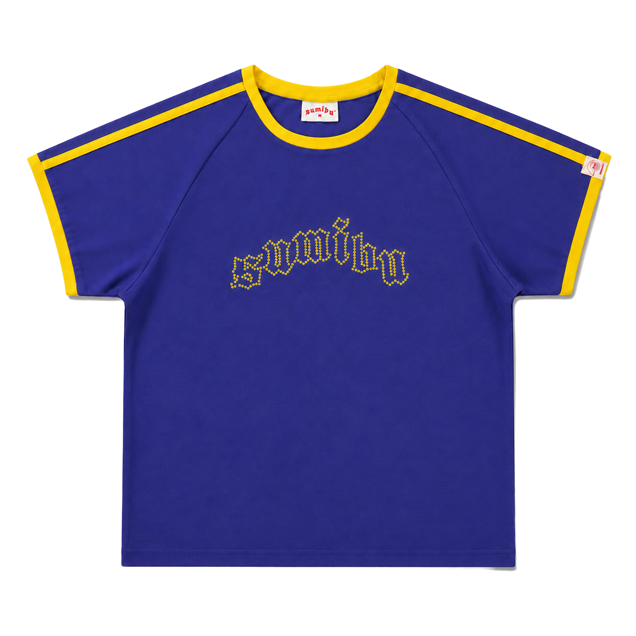 On Froze Cropped Ringer Tee | Dushi Blue - Yellow