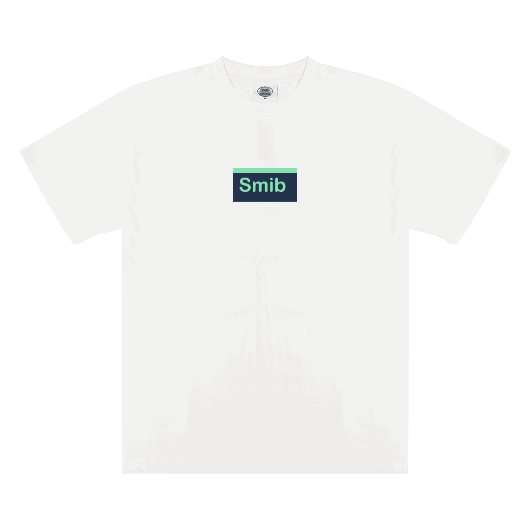 White Smib x Mascotte FUCK OV Rolling Tee with screen-printed logo on the front