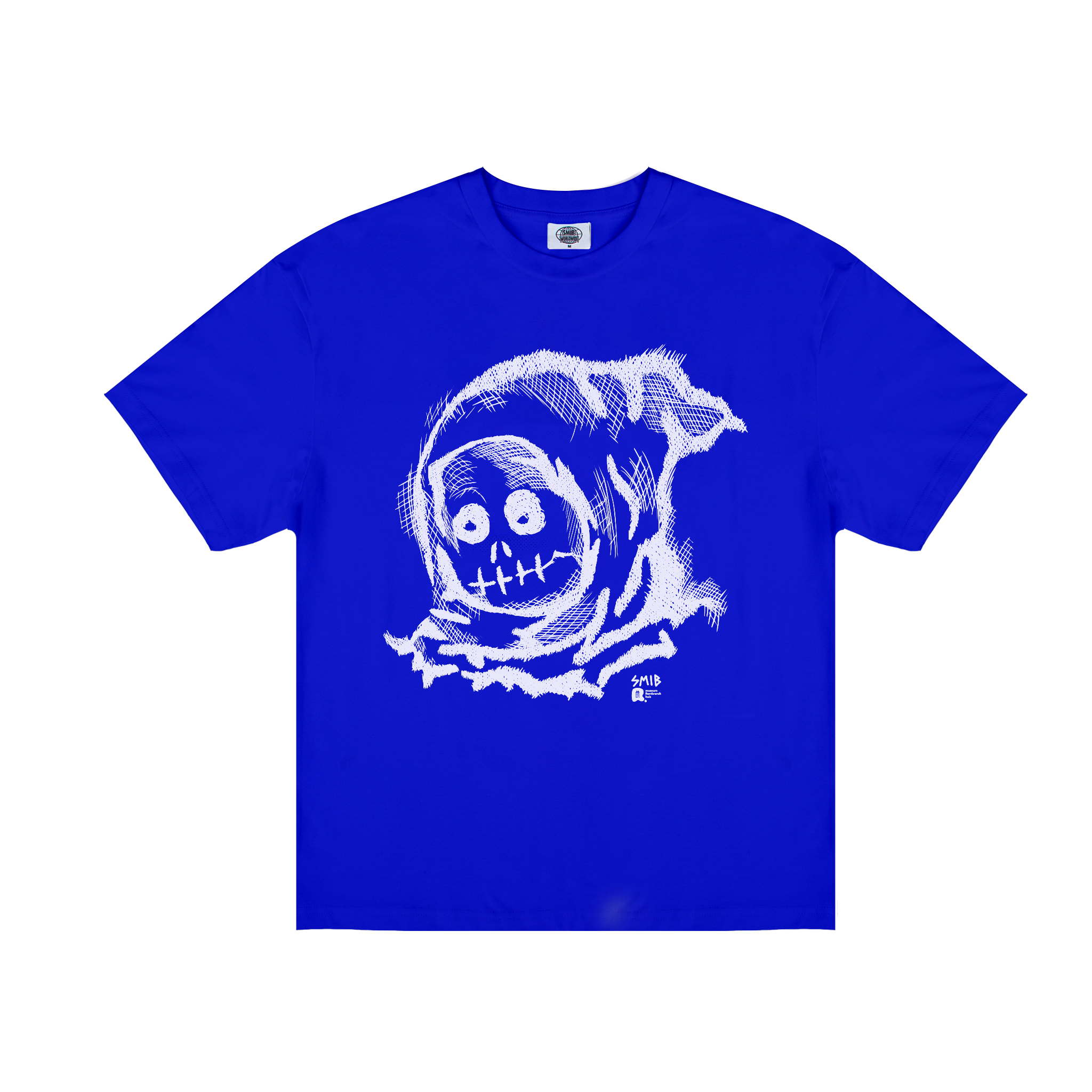 Smib x Museum Rembrandthuis Grim Tee | Blue - White