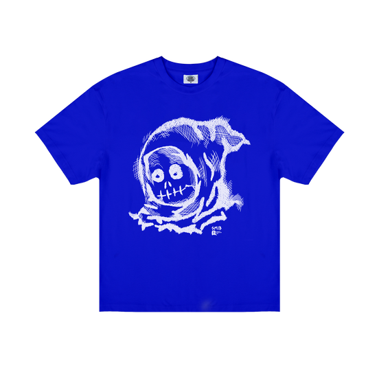 Smib x Museum Rembrandthuis Grim Tee | Blue - White