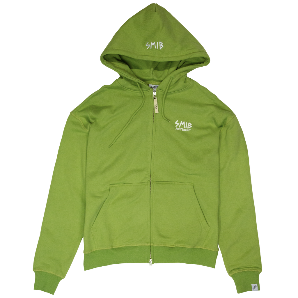 Smib Amsterdam Tiny Zip Hoodie | Matcha Green