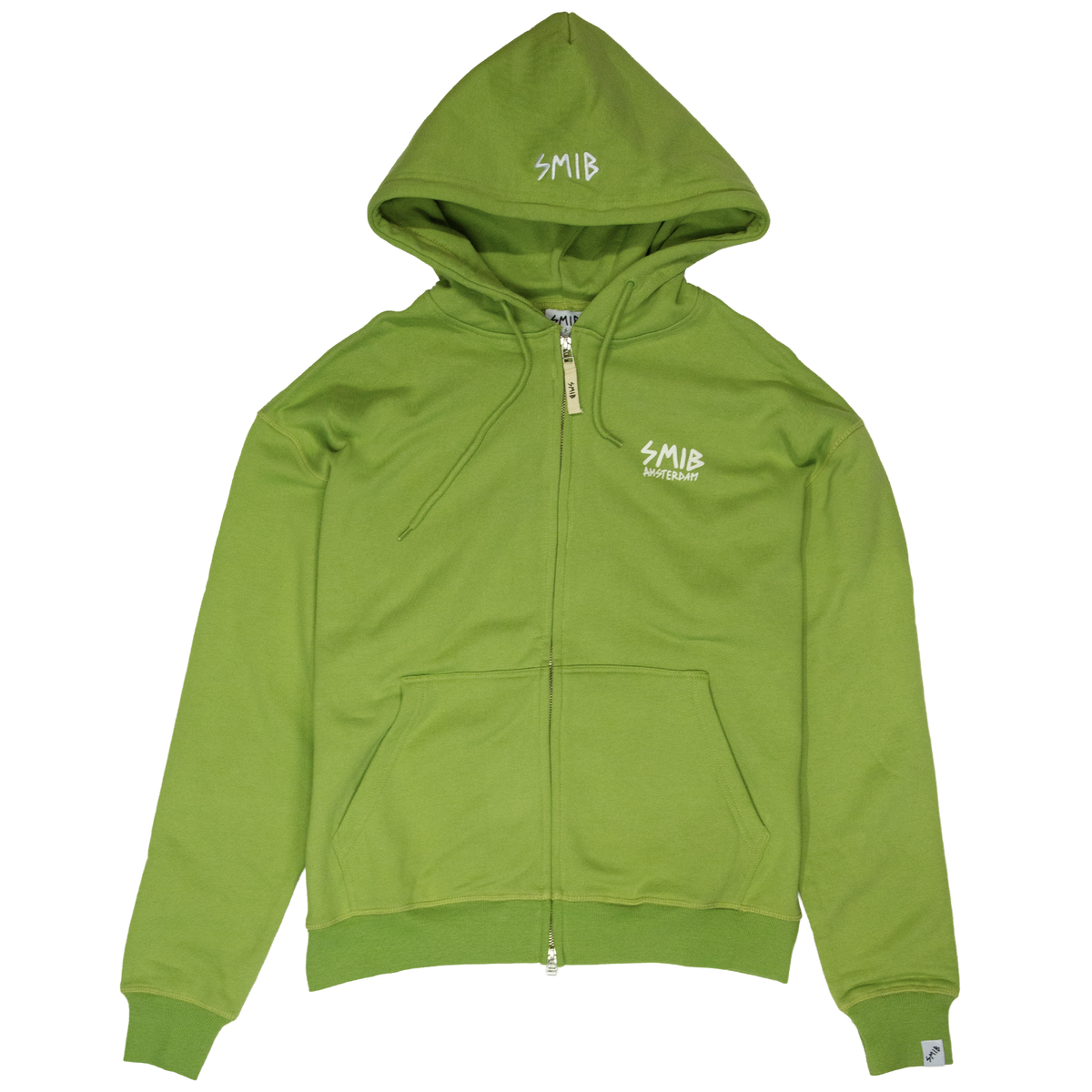 Smib Amsterdam Tiny Zip Hoodie | Matcha Green