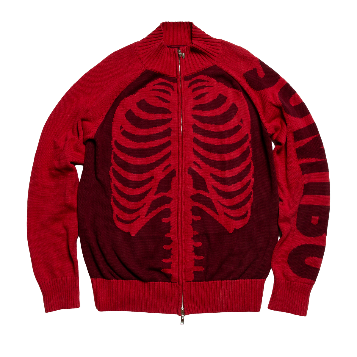 X-Ray Knitted Zip Sweater | Whole Lotta Red