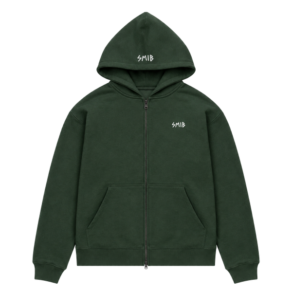 Tiny Ol' Smib Zip Hoodie | Green