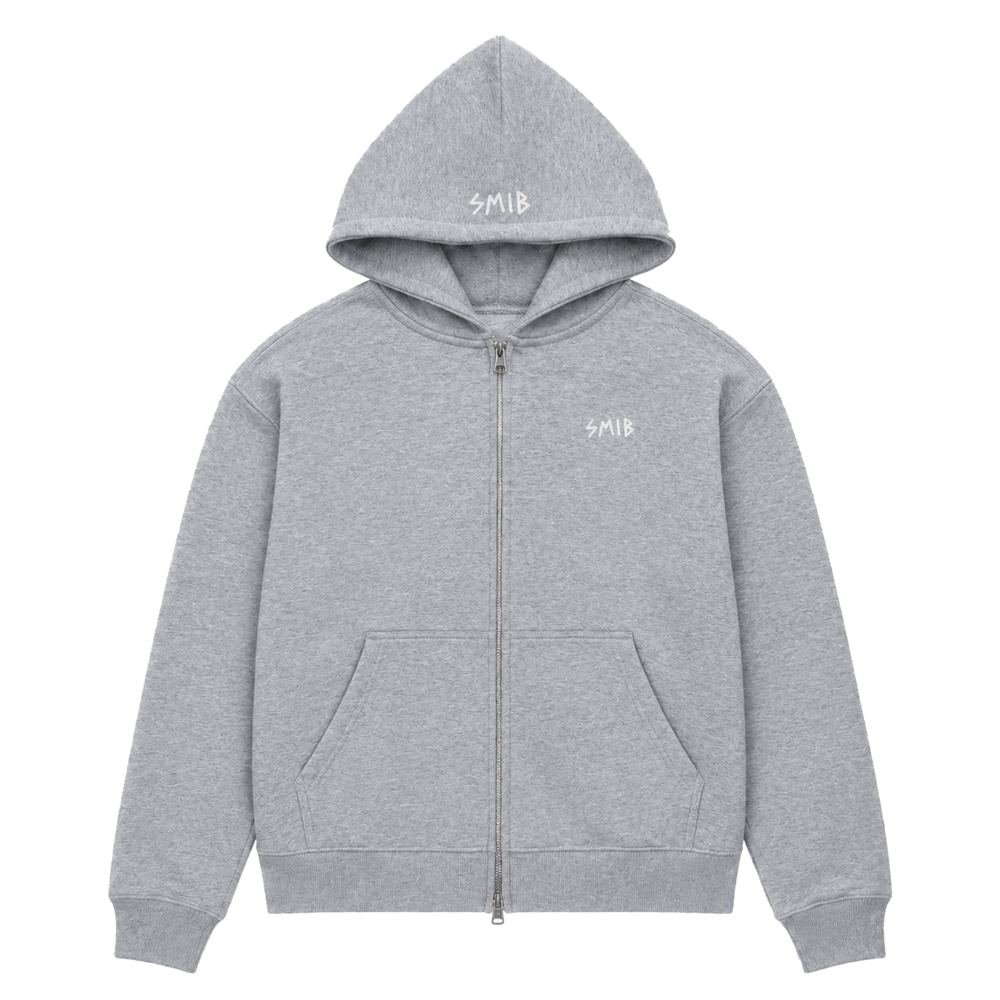 Tiny Ol' Smib Zip Hoodie | Grey Melange