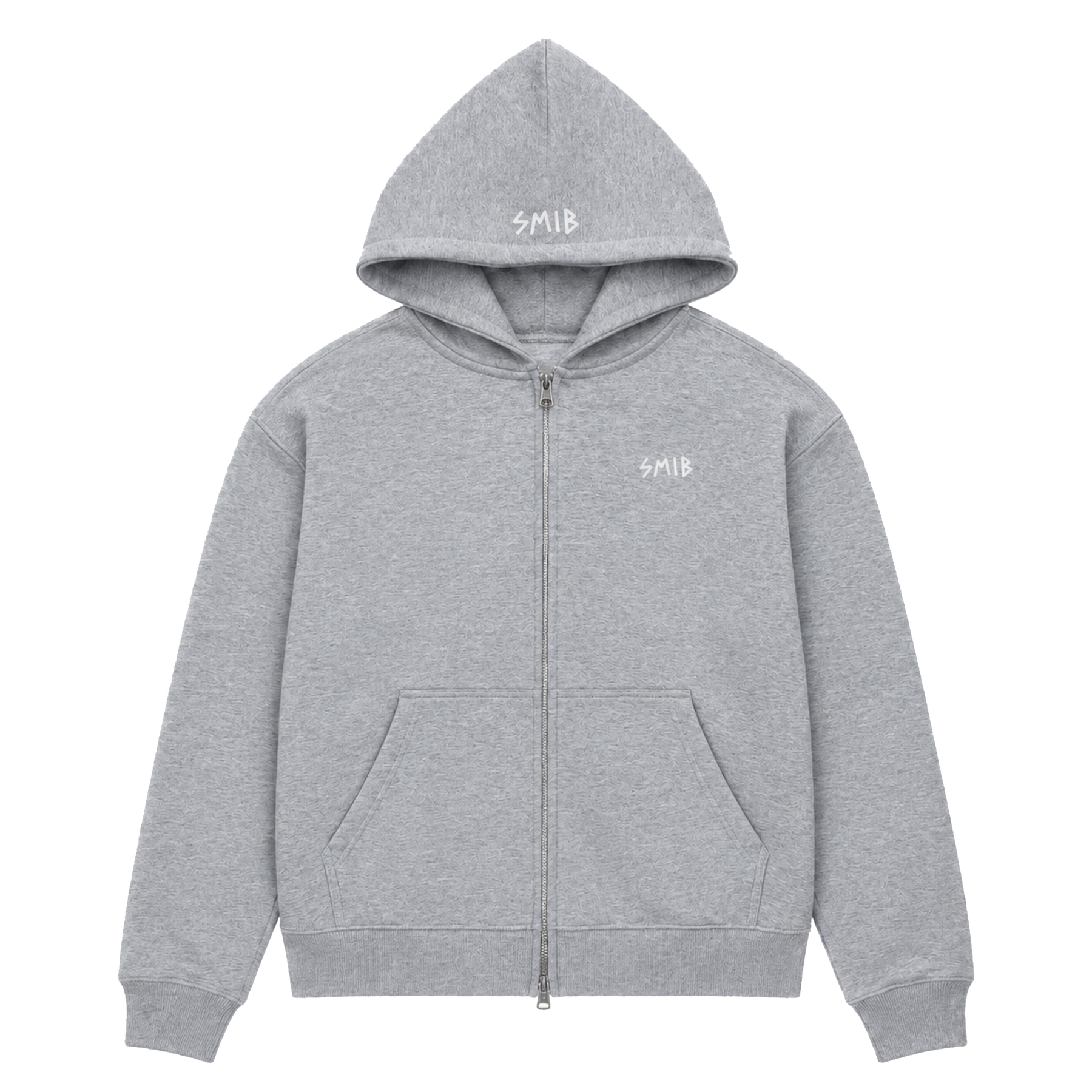 Tiny Ol' Smib Zip Hoodie | Grey Melange