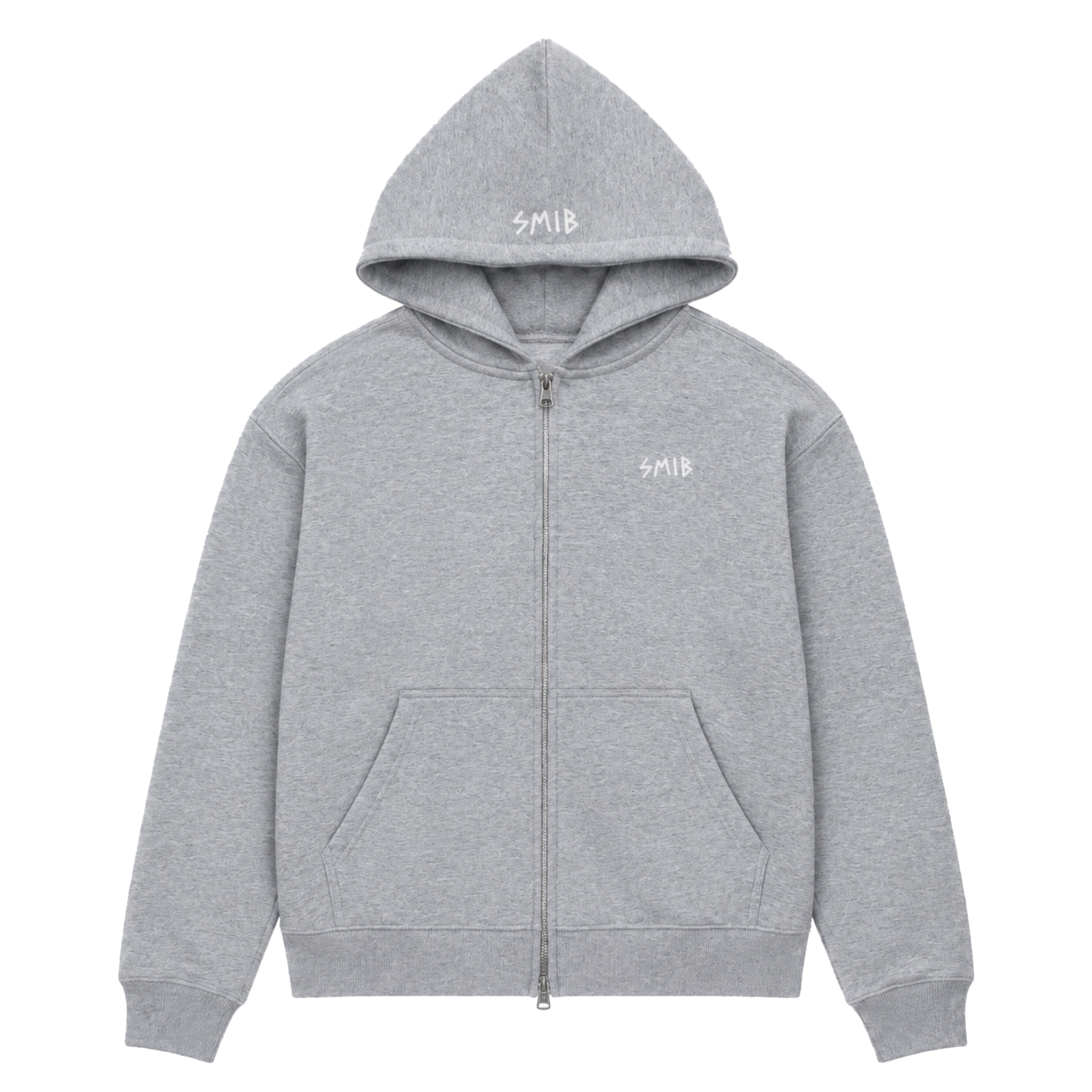 Tiny Ol' Smib Zip Hoodie | Grey Melange