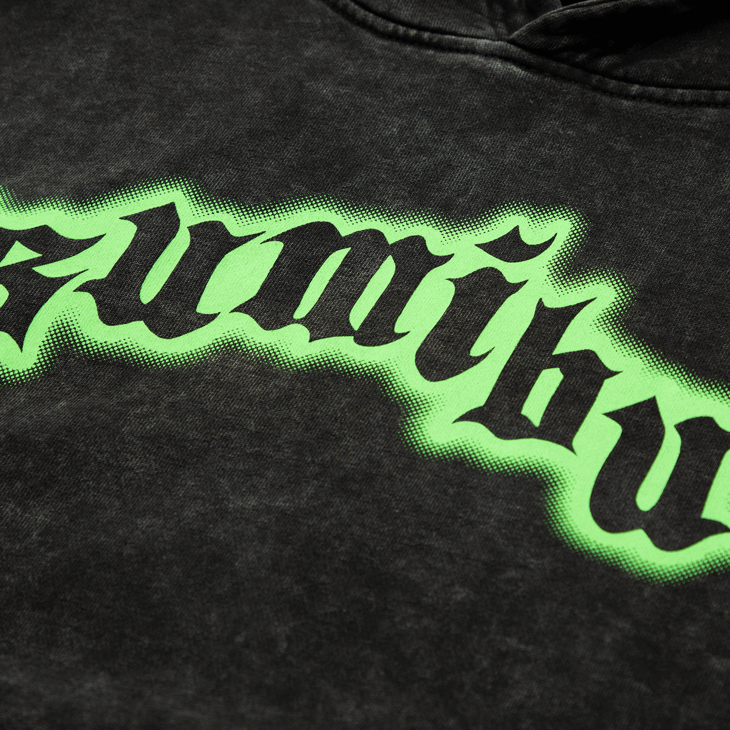 Ol' Sumibu Family Hoodie | Washed Black - Neon