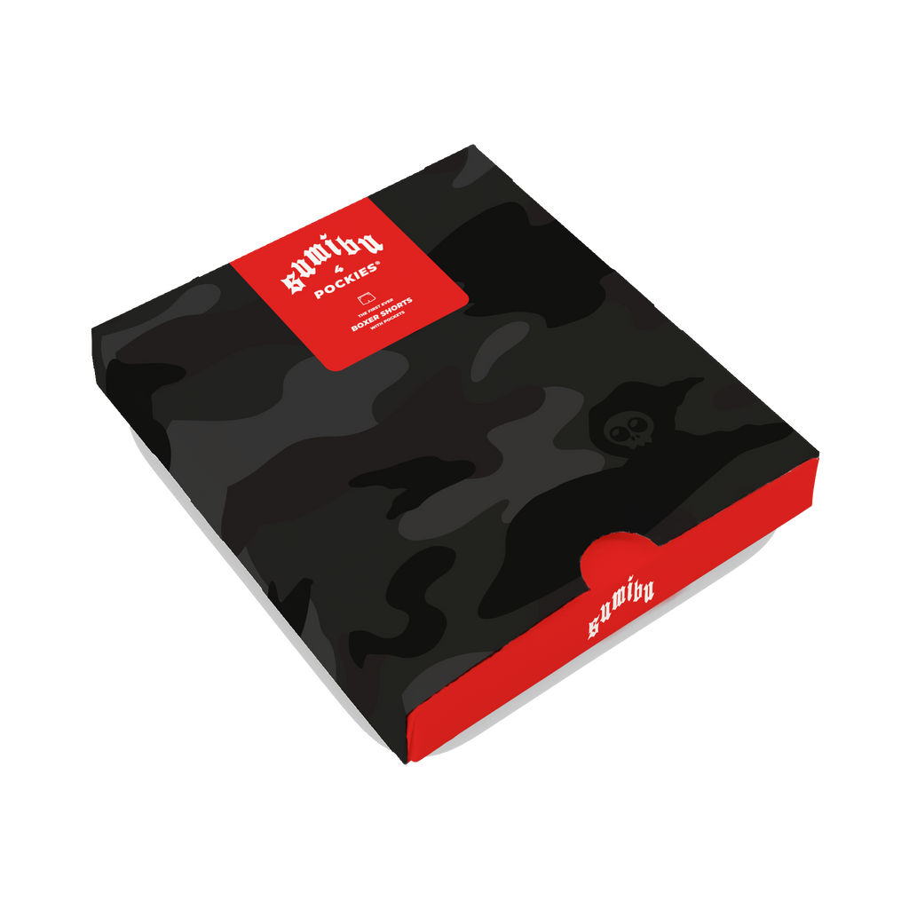 Sumibu x Pockies Boxer Shorts | Black Camo