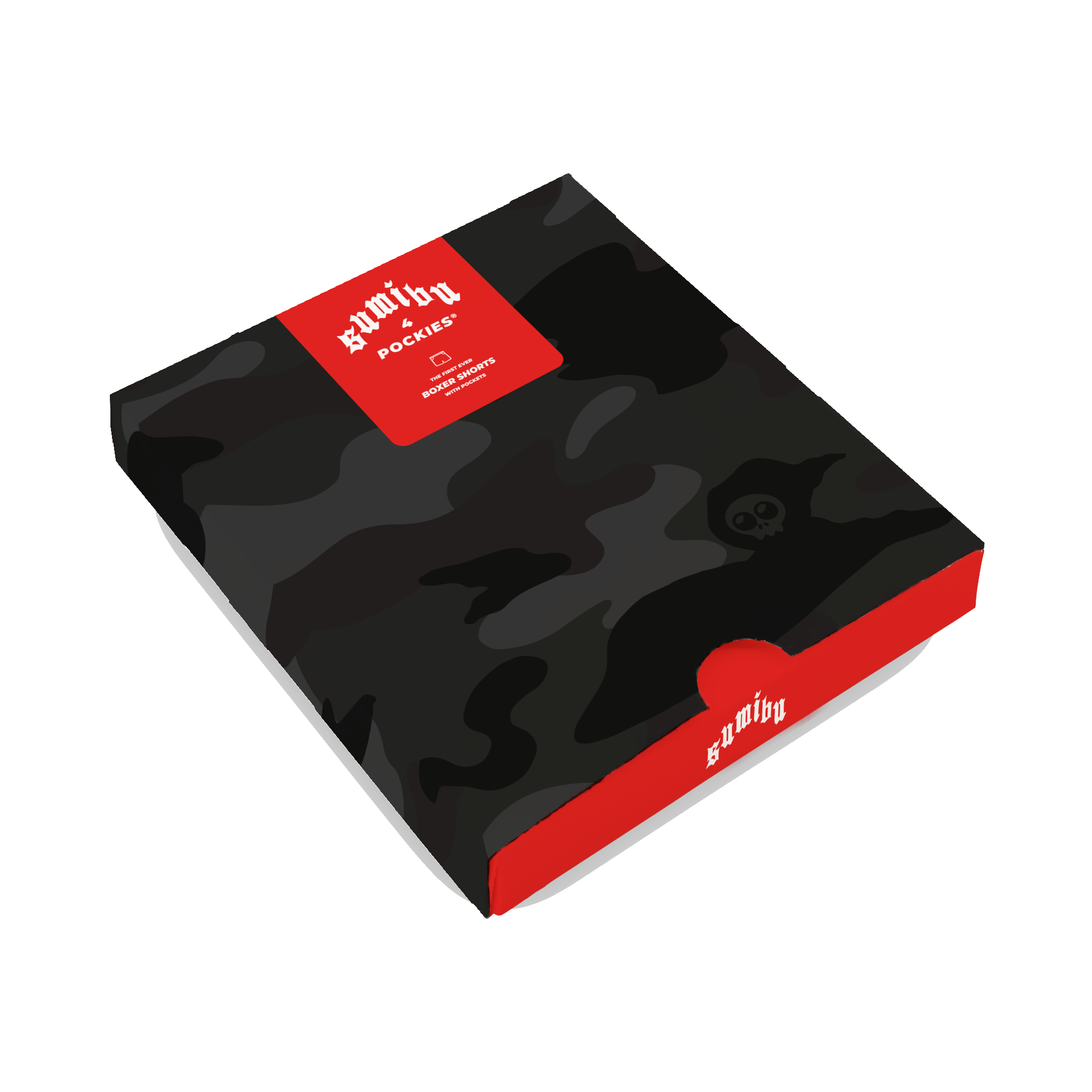 Sumibu x Pockies Boxer Shorts | Black Camo