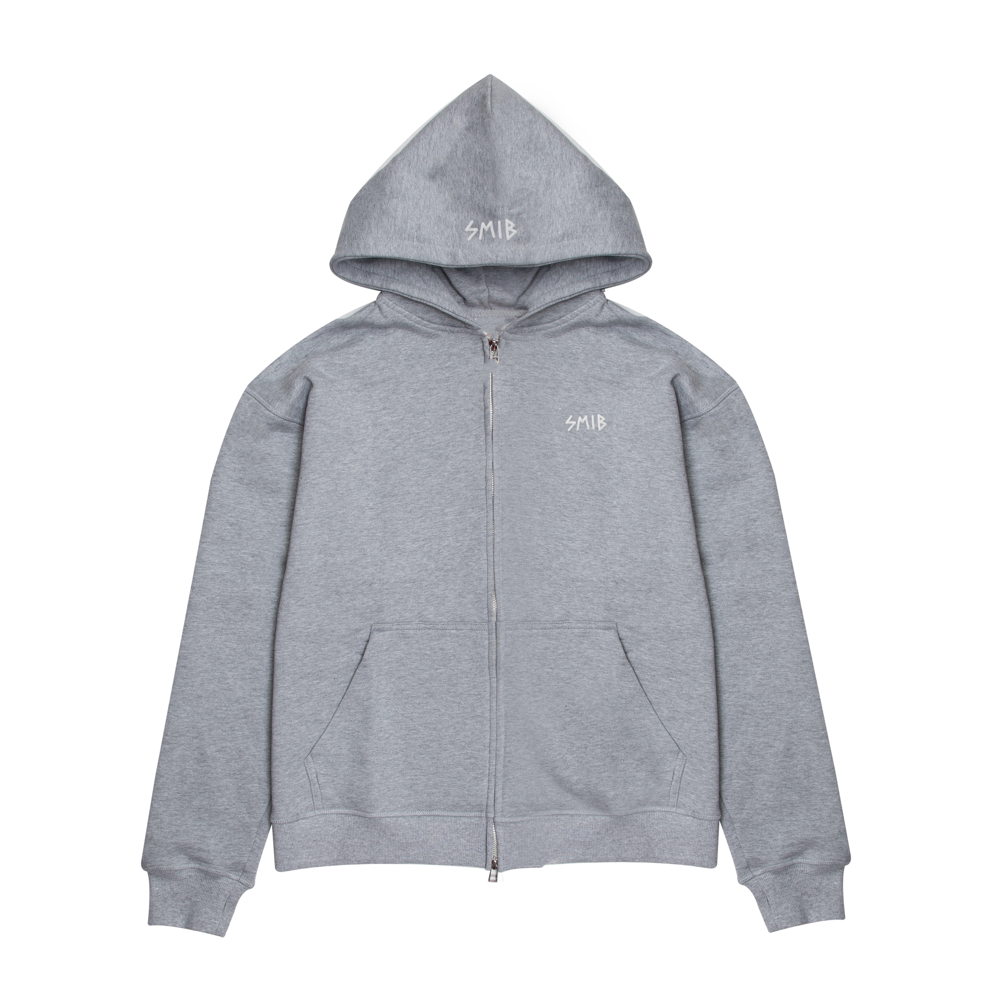 Tiny Ol' Smib Zip Hoodie | Grey Melange