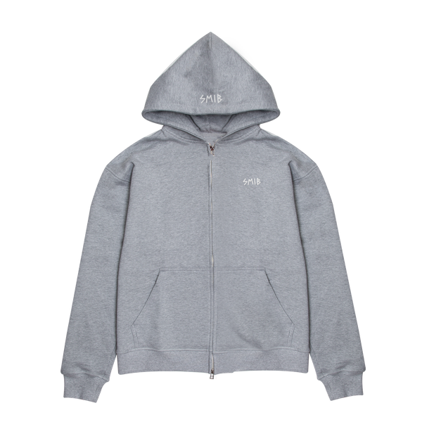 Tiny Ol' Smib Zip Hoodie | Grey Melange